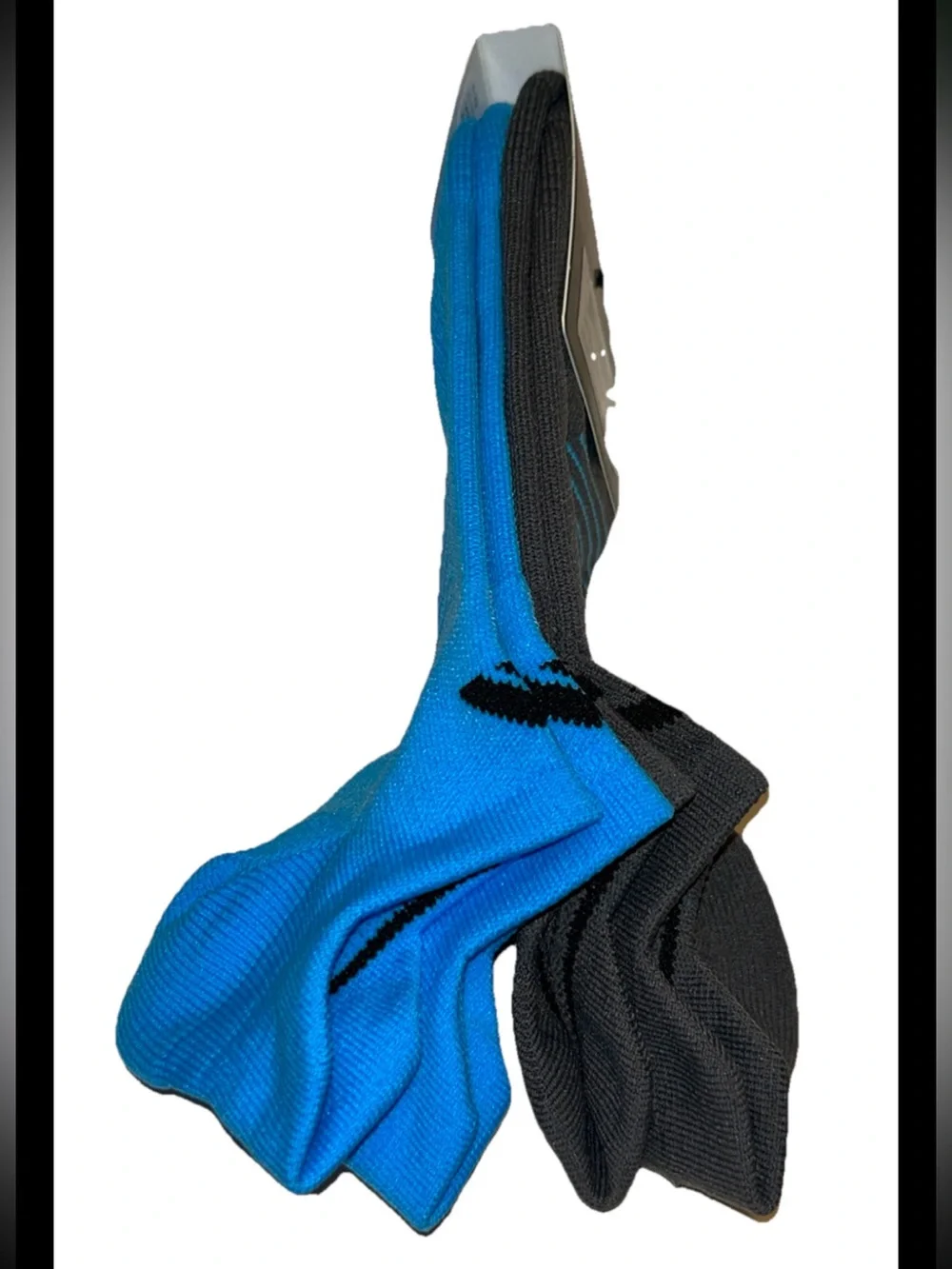 Adidas Training No Show Socks 2 Pair Men 8-12 W 10-13 Blue Gray wBlack Logo NEW